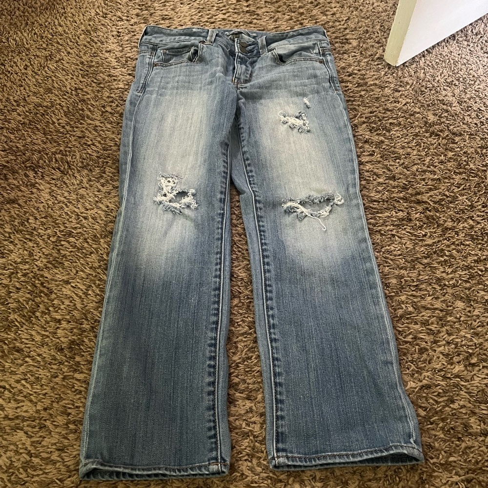 American Eagle artist cropped Jeans distressed